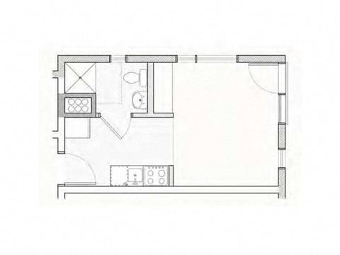 Pearl Studios | Boston Floor Plan